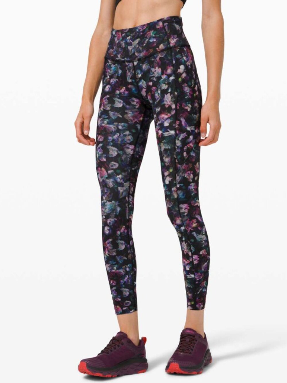 Lululemon Fast and Free Tight II 25" Non-Reflective Nulux Activate Floral Sz 4